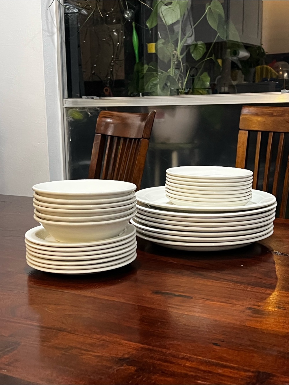 Stonehenge Midwinter Wedgwood Classic White Dinnerware Set - Plates & Bowls 29pc
